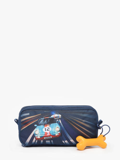 Pennenzak 3 Compartimenten Stones and bones Blauw boys B